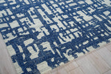 Exquisite Rugs Aspen Handmade Hand-tufted New Zealand Wool on Canvas 6824 Navy/Natural Gray 8' x 10' Area Rug
