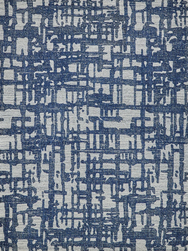 Exquisite Rugs Aspen Handmade Hand-tufted New Zealand Wool on Canvas 6824 Navy/Natural Gray 8' x 10' Area Rug