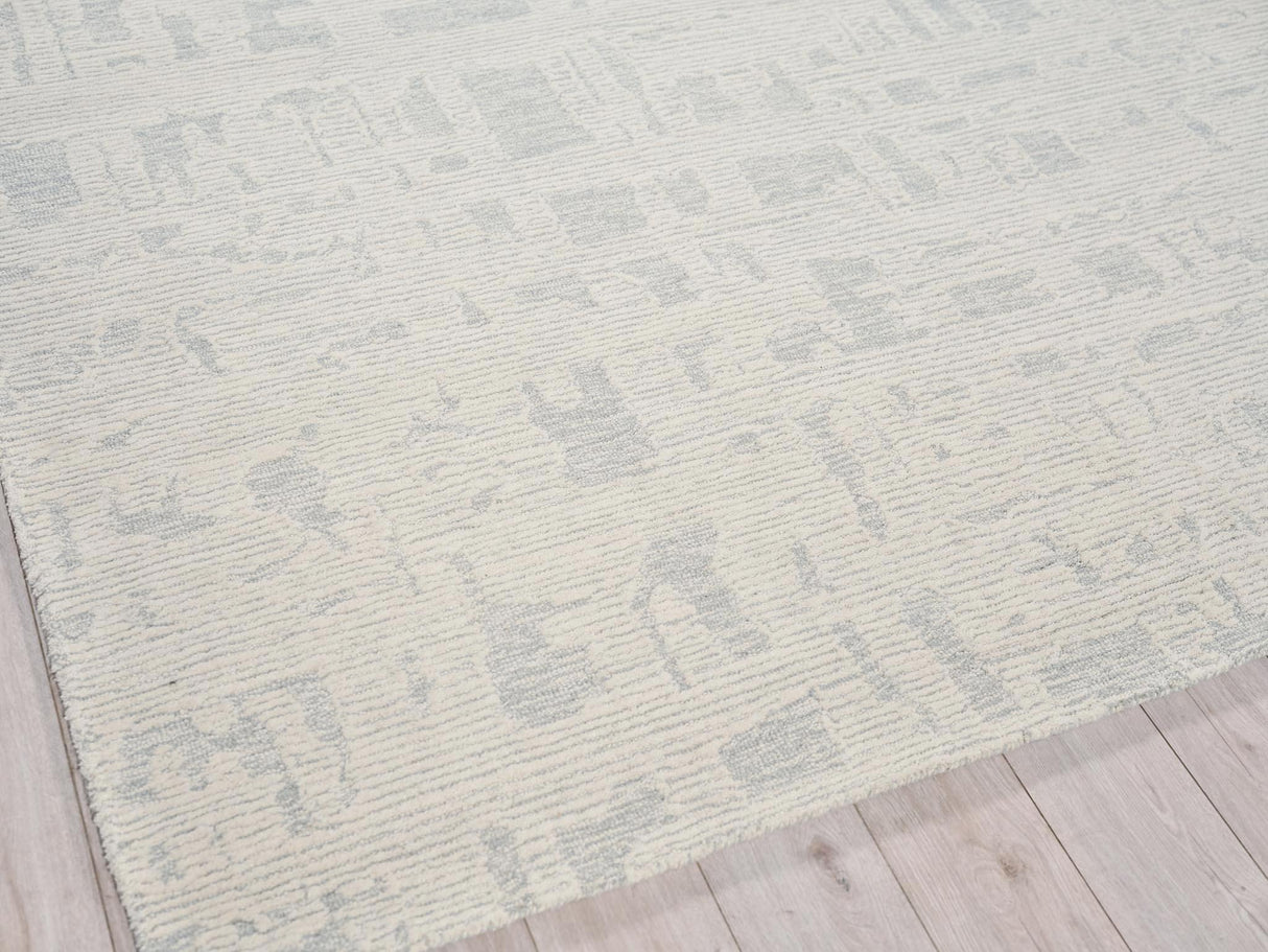 Exquisite Rugs Aspen Handmade Hand-tufted New Zealand Wool on Canvas 6825 Blue/Ivory 10' x 14' Area Rug