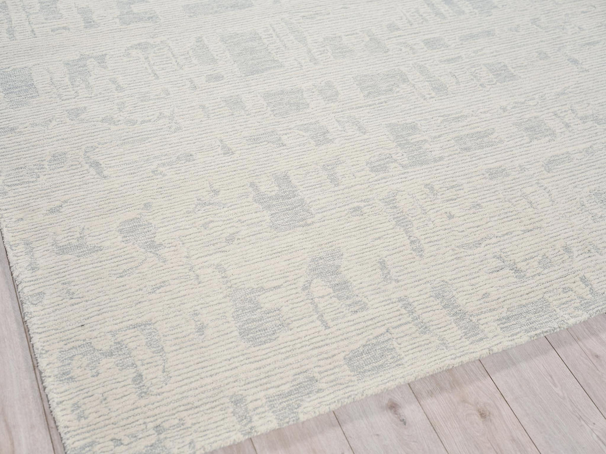 Exquisite Rugs Aspen Handmade Hand-tufted New Zealand Wool on Canvas 6825 Blue/Ivory 6' x 9' Area Rug