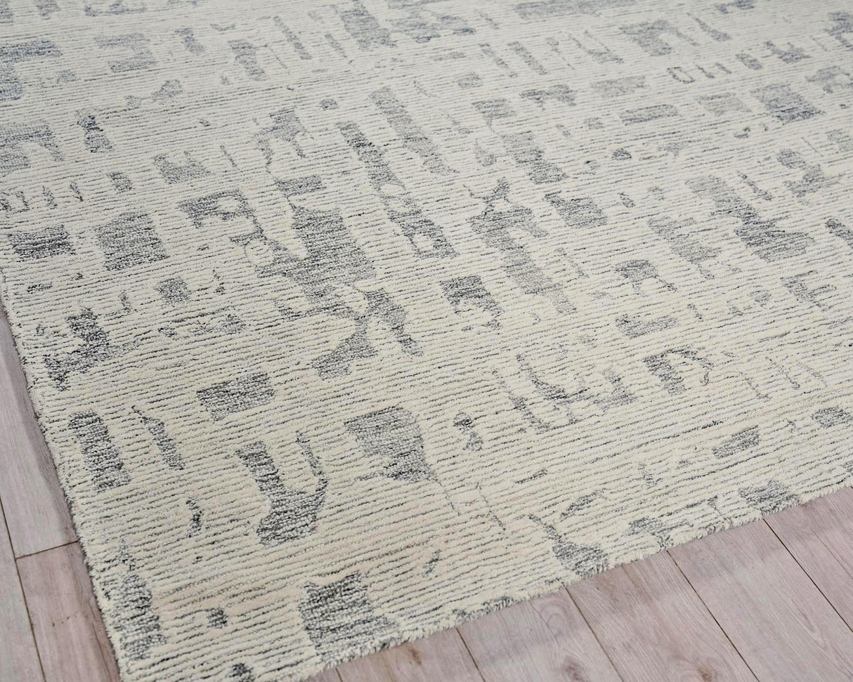 Exquisite Rugs Aspen Handmade Hand-tufted New Zealand Wool on Canvas 6826 Natural Gray/Ivory 10' x 14' Area Rug
