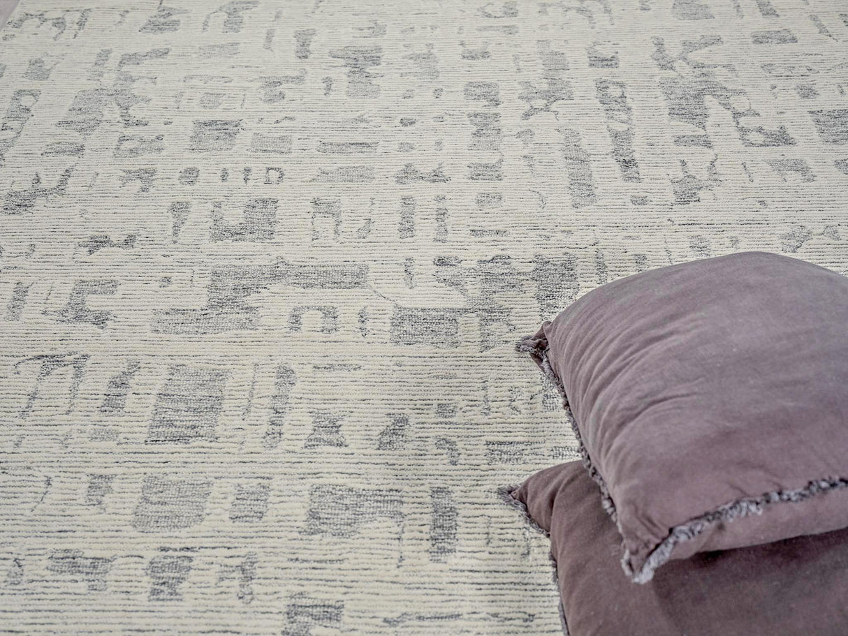 Exquisite Rugs Aspen Handmade Hand-tufted New Zealand Wool on Canvas 6826 Natural Gray/Ivory 10' x 14' Area Rug