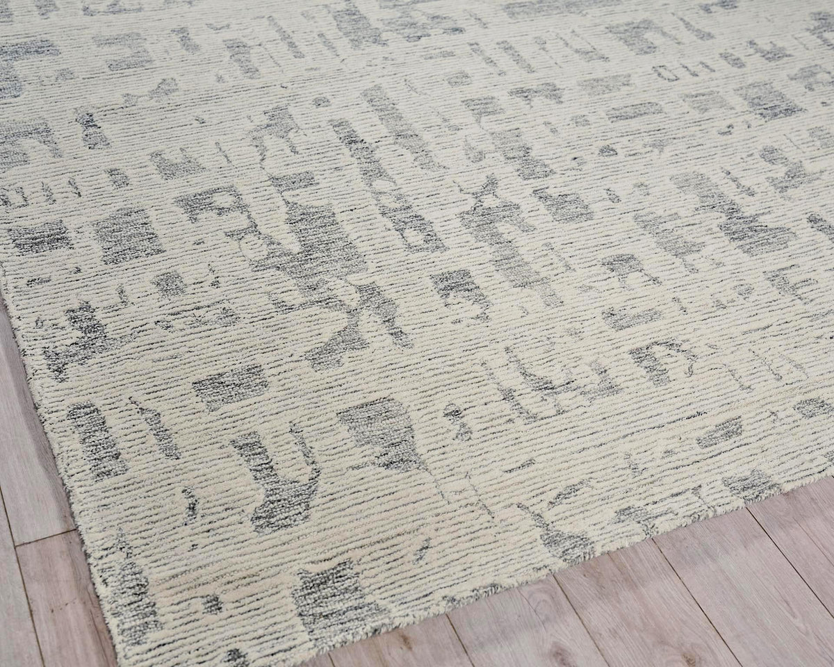 Exquisite Rugs Aspen Handmade Hand-tufted New Zealand Wool on Canvas 6826 Natural Gray/Ivory 8' x 10' Area Rug