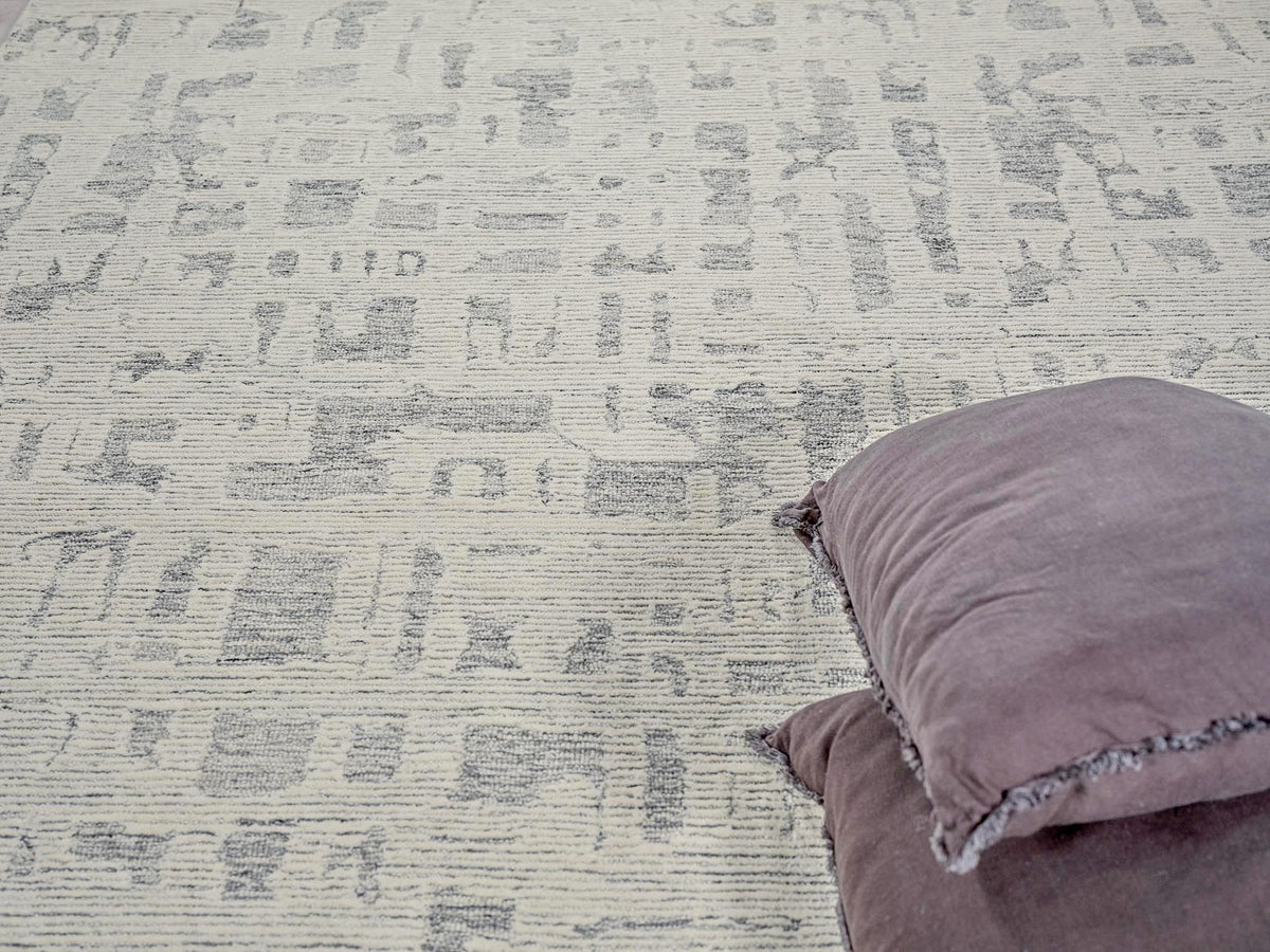 Exquisite Rugs Aspen Handmade Hand-tufted New Zealand Wool on Canvas 6826 Natural Gray/Ivory 8' x 10' Area Rug