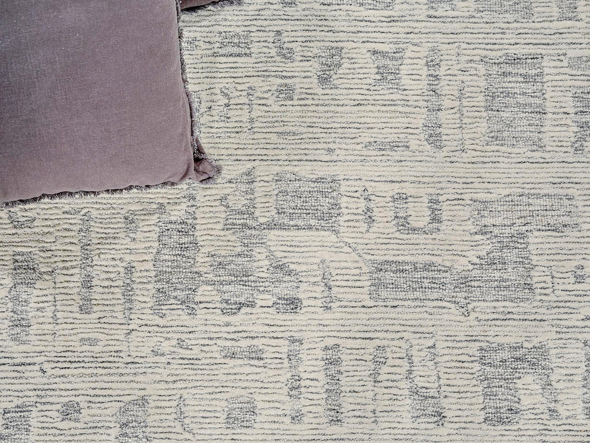 Exquisite Rugs Aspen Handmade Hand-tufted New Zealand Wool on Canvas 6826 Natural Gray/Ivory 8' x 10' Area Rug