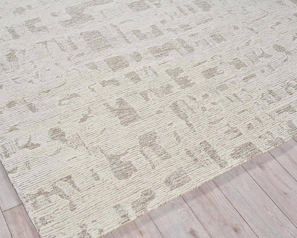 Exquisite Rugs Aspen Handmade Hand-tufted New Zealand Wool on Canvas 6827 Natural Beige/Ivory 10' x 14' Area Rug