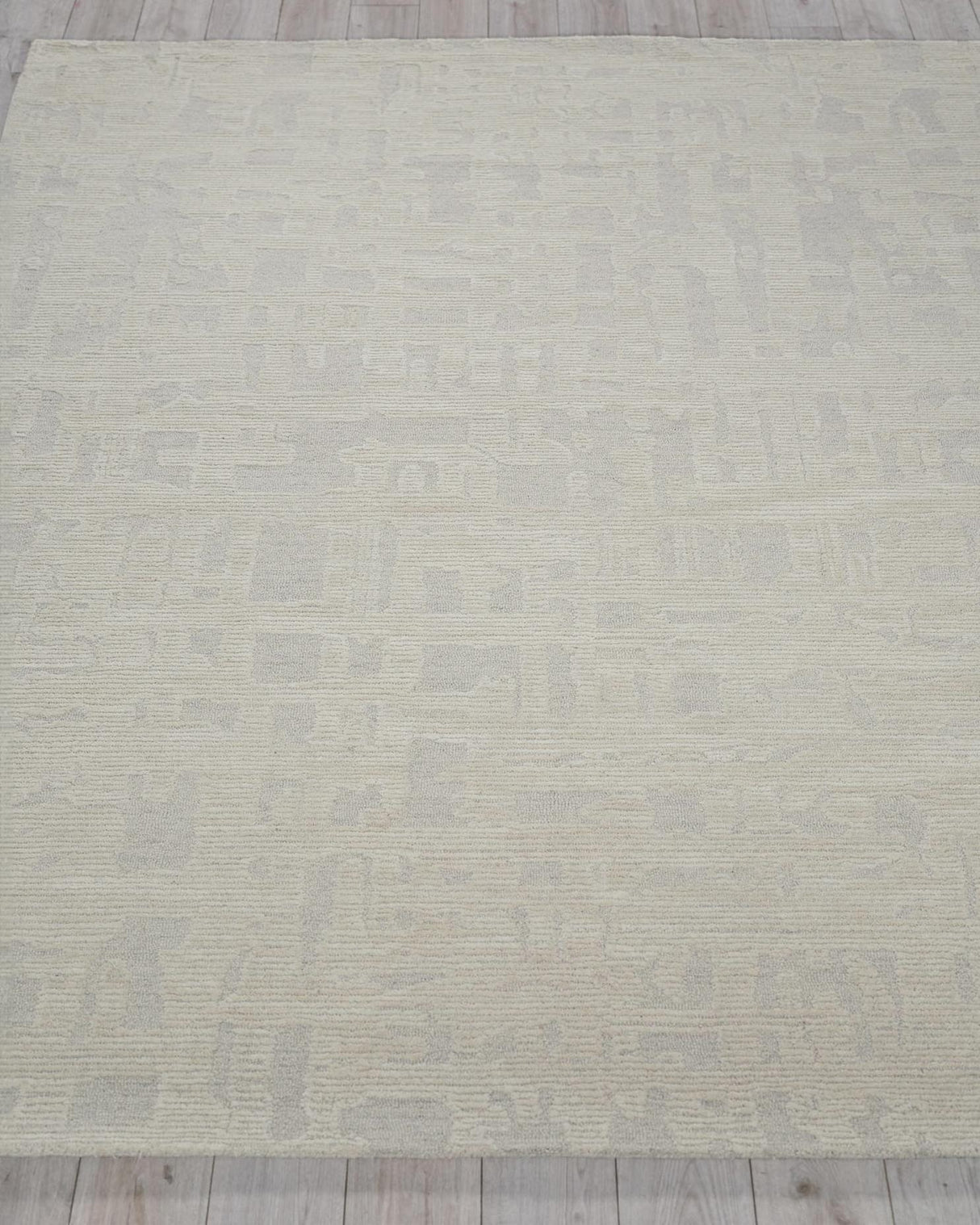 Exquisite Rugs Aspen Handmade Hand-tufted New Zealand Wool on Canvas 6828 Silver/Ivory 8' x 10' Area Rug