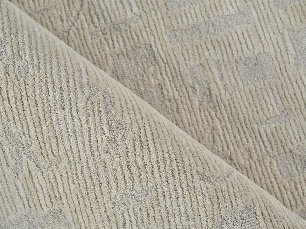 Exquisite Rugs Aspen Handmade Hand-tufted New Zealand Wool on Canvas 6828 Silver/Ivory 6' x 9' Area Rug