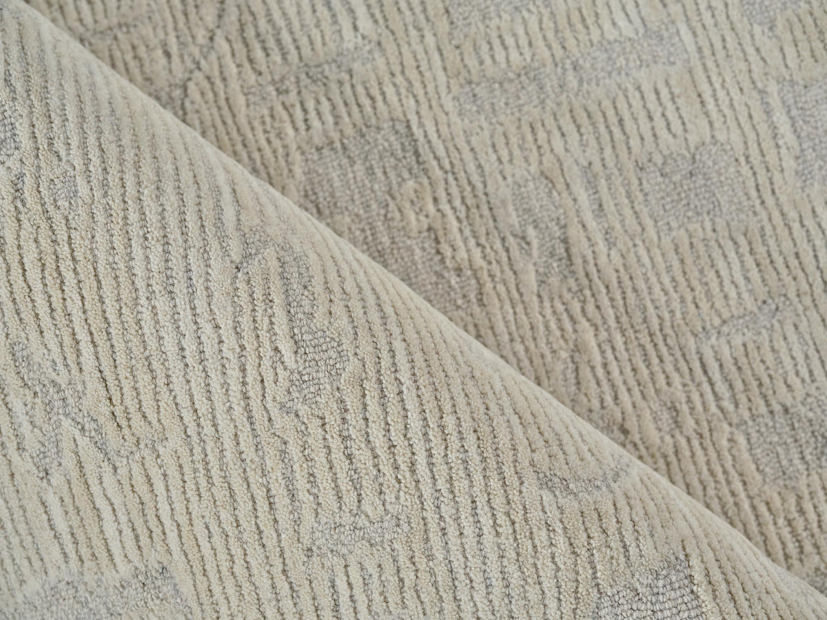Exquisite Rugs Aspen Handmade Hand-tufted New Zealand Wool on Canvas 6828 Silver/Ivory 14' x 18' Area Rug
