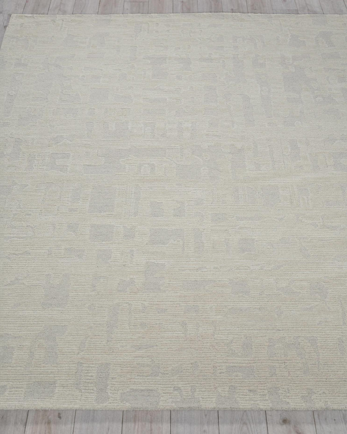Exquisite Rugs Aspen Handmade Hand-tufted New Zealand Wool on Canvas 6828 Silver/Ivory 14' x 18' Area Rug