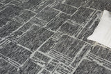 Exquisite Rugs Aldridge Hand-Knotted New Zealand Wool/Bamboo Silk 6829 Charcoal/Ivory 12' x 15' Area Rug