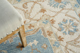Exquisite Rugs Claremont Oushak Handmade Hand-tufted New Zealand Wool on Canvas 6831 Ivory/Light Blue 10' x 14' Area Rug