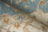 Exquisite Rugs Claremont Oushak Handmade Hand-tufted New Zealand Wool on Canvas 6831 Ivory/Light Blue 8' x 10' Area Rug