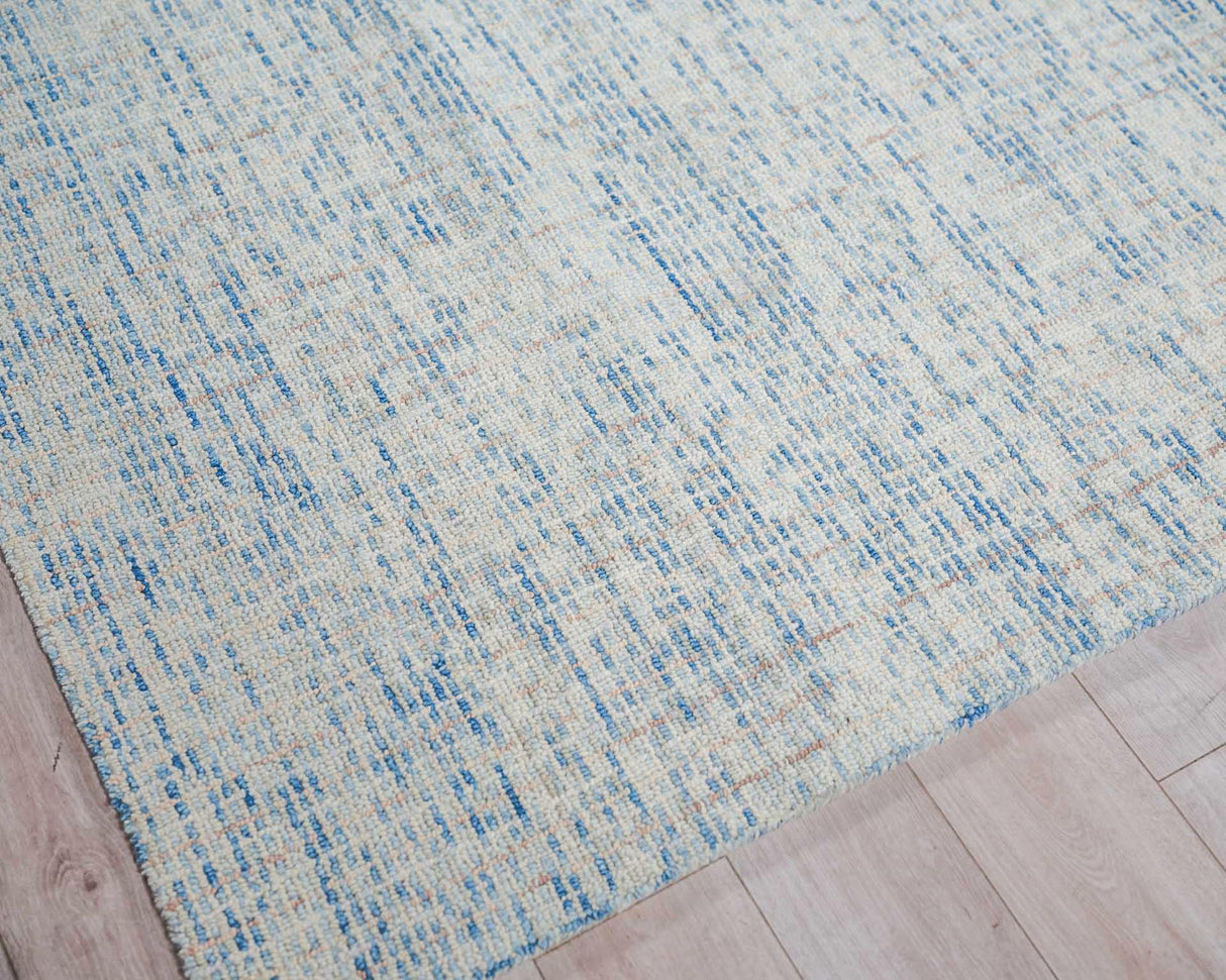 Exquisite Rugs Andora Handmade Hand-tufted New Zealand Wool on Canvas 6833 Blue/Ivory 8' x 10' Area Rug
