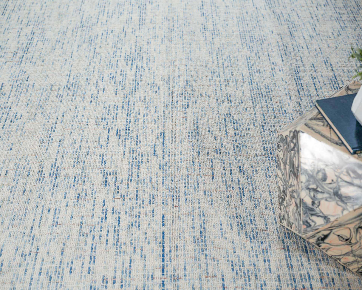 Exquisite Rugs Andora Handmade Hand-tufted New Zealand Wool on Canvas 6833 Blue/Ivory 8' x 10' Area Rug