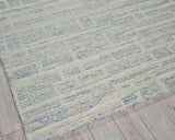Exquisite Rugs Park City Handmade Hand-tufted New Zealand Wool on Canvas 6838 Blue/Ivory 9' x 6' Area Rug
