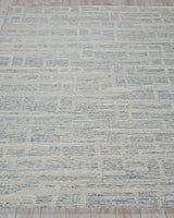 Exquisite Rugs Park City Handmade Hand-tufted New Zealand Wool on Canvas 6838 Blue/Ivory 9' x 6' Area Rug