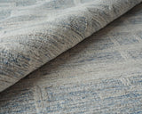 Exquisite Rugs Park City Handmade Hand-tufted New Zealand Wool on Canvas 6838 Blue/Ivory 9' x 6' Area Rug