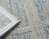 Exquisite Rugs Park City Handmade Hand-tufted New Zealand Wool on Canvas 6838 Blue/Ivory 9' x 6' Area Rug
