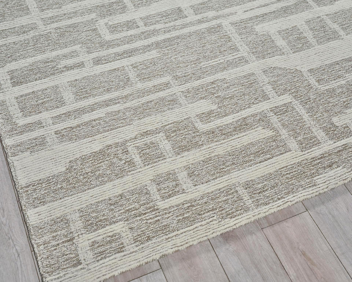 Exquisite Rugs Park City Handmade Hand-tufted New Zealand Wool on Canvas 6839 Beige/Ivory 15' x 12' Area Rug
