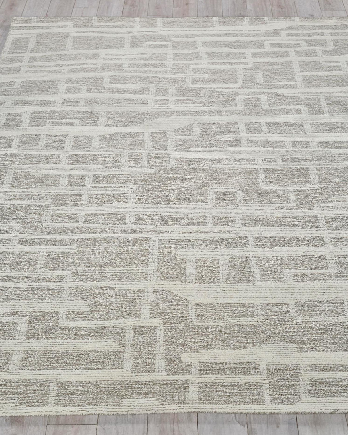 Exquisite Rugs Park City Handmade Hand-tufted New Zealand Wool on Canvas 6839 Beige/Ivory 15' x 12' Area Rug