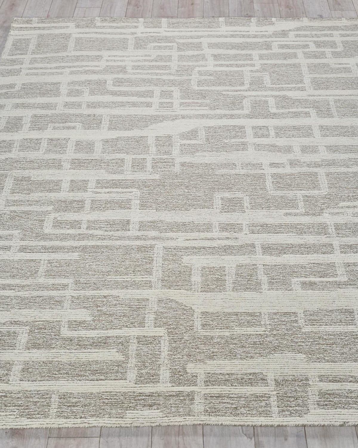 Exquisite Rugs Park City Handmade Hand-tufted New Zealand Wool on Canvas 6839 Beige/Ivory 10' x 8' Area Rug