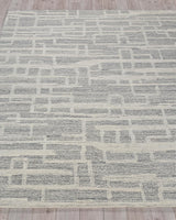 Exquisite Rugs Park City Handmade Hand-tufted New Zealand Wool on Canvas 6840 Gray/Ivory 8' x 10' Area Rug