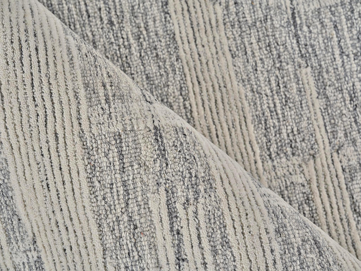 Exquisite Rugs Park City Handmade Hand-tufted New Zealand Wool on Canvas 6840 Gray/Ivory 8' x 10' Area Rug