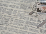 Exquisite Rugs Park City Handmade Hand-tufted New Zealand Wool on Canvas 6840 Gray/Ivory 8' x 10' Area Rug