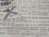 Exquisite Rugs Park City Handmade Hand-tufted New Zealand Wool on Canvas 6840 Gray/Ivory 8' x 10' Area Rug