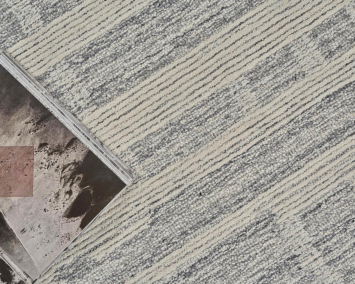 Exquisite Rugs Park City Handmade Hand-tufted New Zealand Wool on Canvas 6840 Gray/Ivory 8' x 10' Area Rug