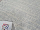 Exquisite Rugs Park City Handmade Hand-tufted New Zealand Wool on Canvas 6841 Light Gray/Ivory 10' x 14' Area Rug