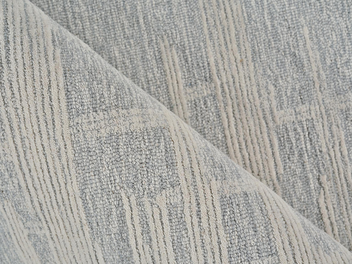 Exquisite Rugs Park City Handmade Hand-tufted New Zealand Wool on Canvas 6841 Light Gray/Ivory 12' x 15' Area Rug