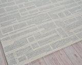 Exquisite Rugs Park City Handmade Hand-tufted New Zealand Wool on Canvas 6841 Light Gray/Ivory 5' x 8' Area Rug