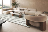 Exquisite Rugs Tangiers Handmade Hand-tufted New Zealand Wool on Canvas 6843 Ivory/Black 9' x 6' Area Rug