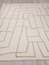 Exquisite Rugs Tangiers Handmade Hand-tufted New Zealand Wool on Canvas 6846 Ivory/Beige 14' x 10' Area Rug