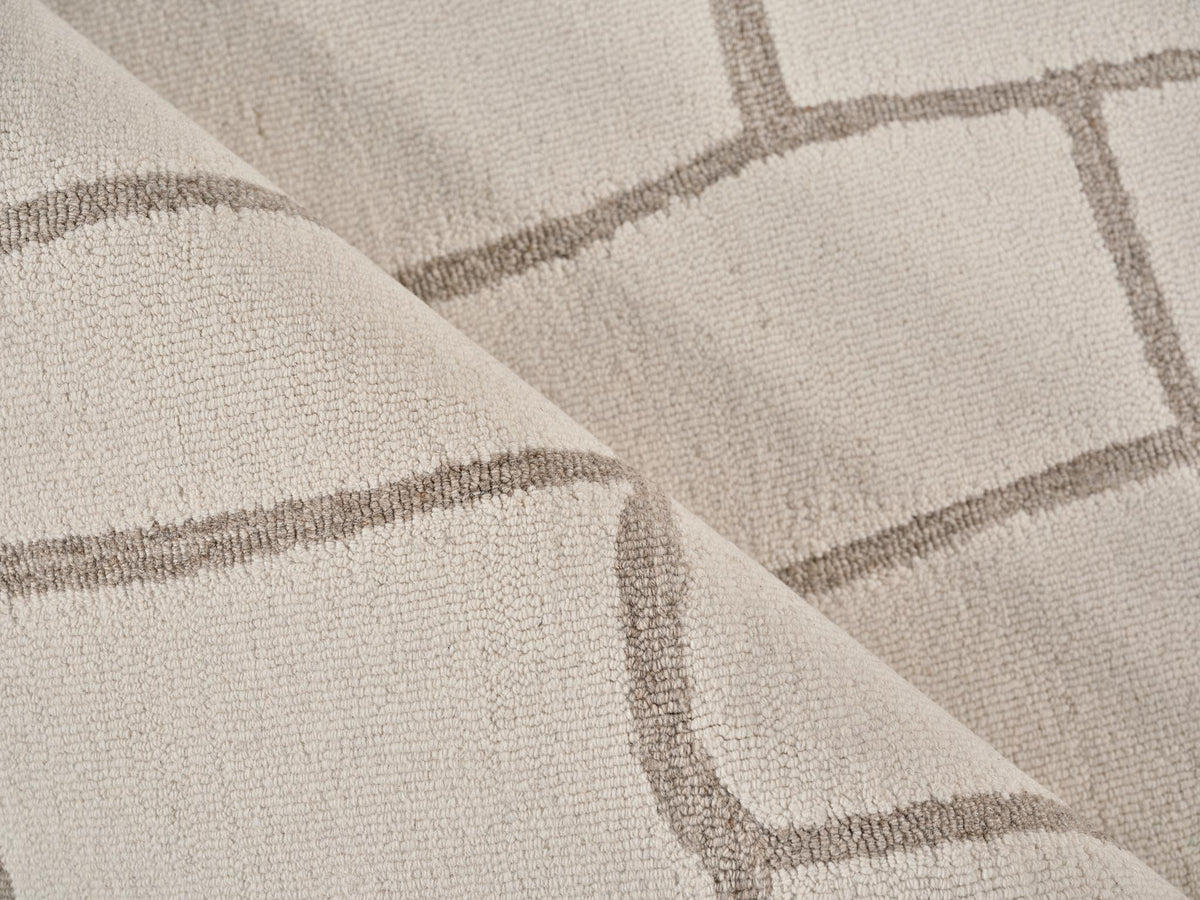 Exquisite Rugs Tangiers Handmade Hand-tufted New Zealand Wool on Canvas 6846 Ivory/Beige 14' x 10' Area Rug