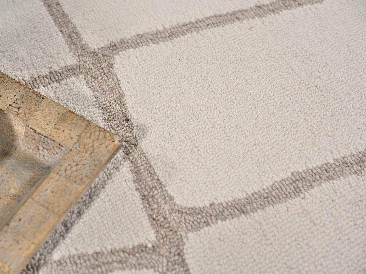 Exquisite Rugs Tangiers Handmade Hand-tufted New Zealand Wool on Canvas 6846 Ivory/Beige 14' x 10' Area Rug