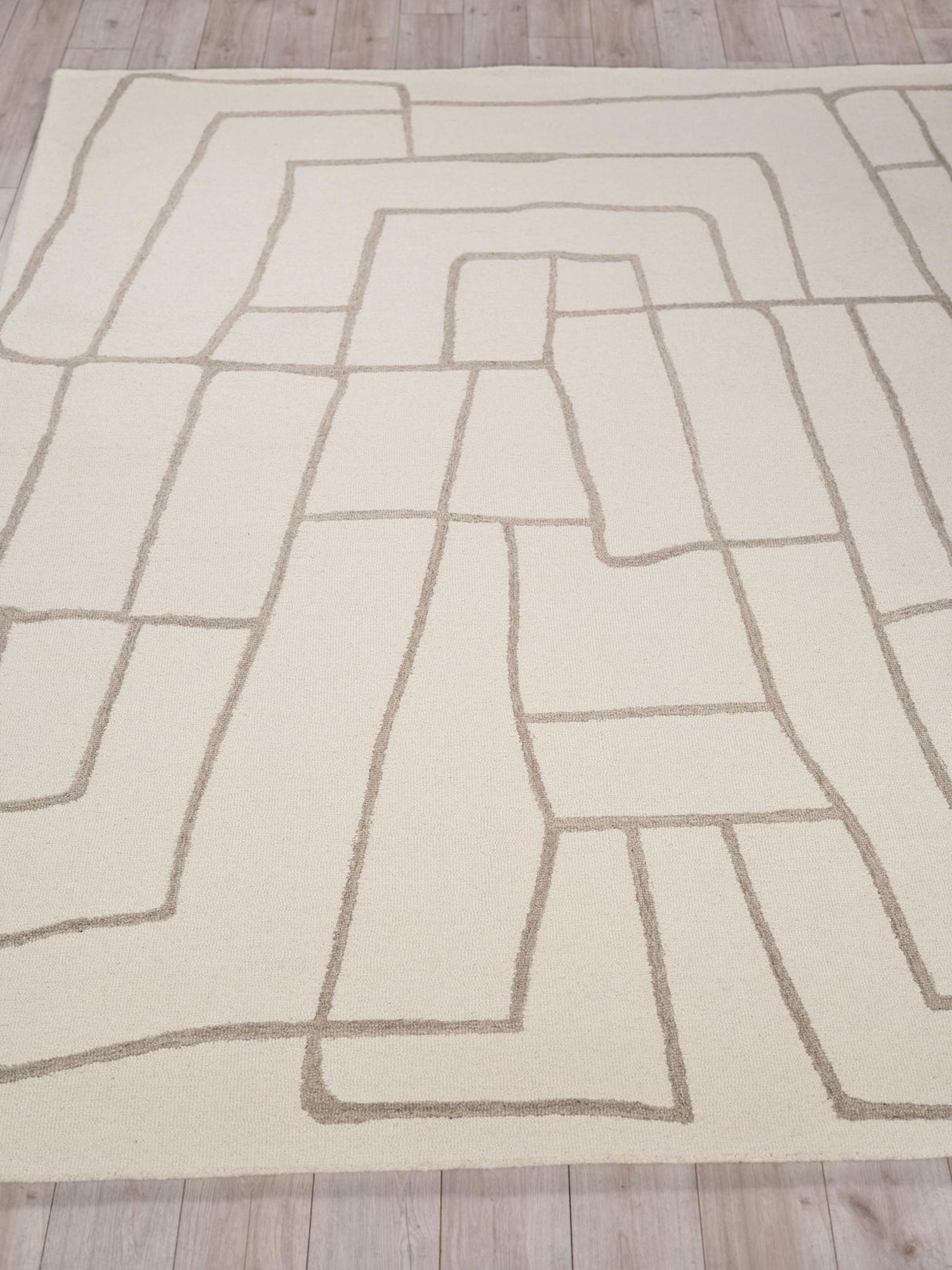 Exquisite Rugs Tangiers Handmade Hand-tufted New Zealand Wool on Canvas 6846 Ivory/Beige 10' x 8' Area Rug