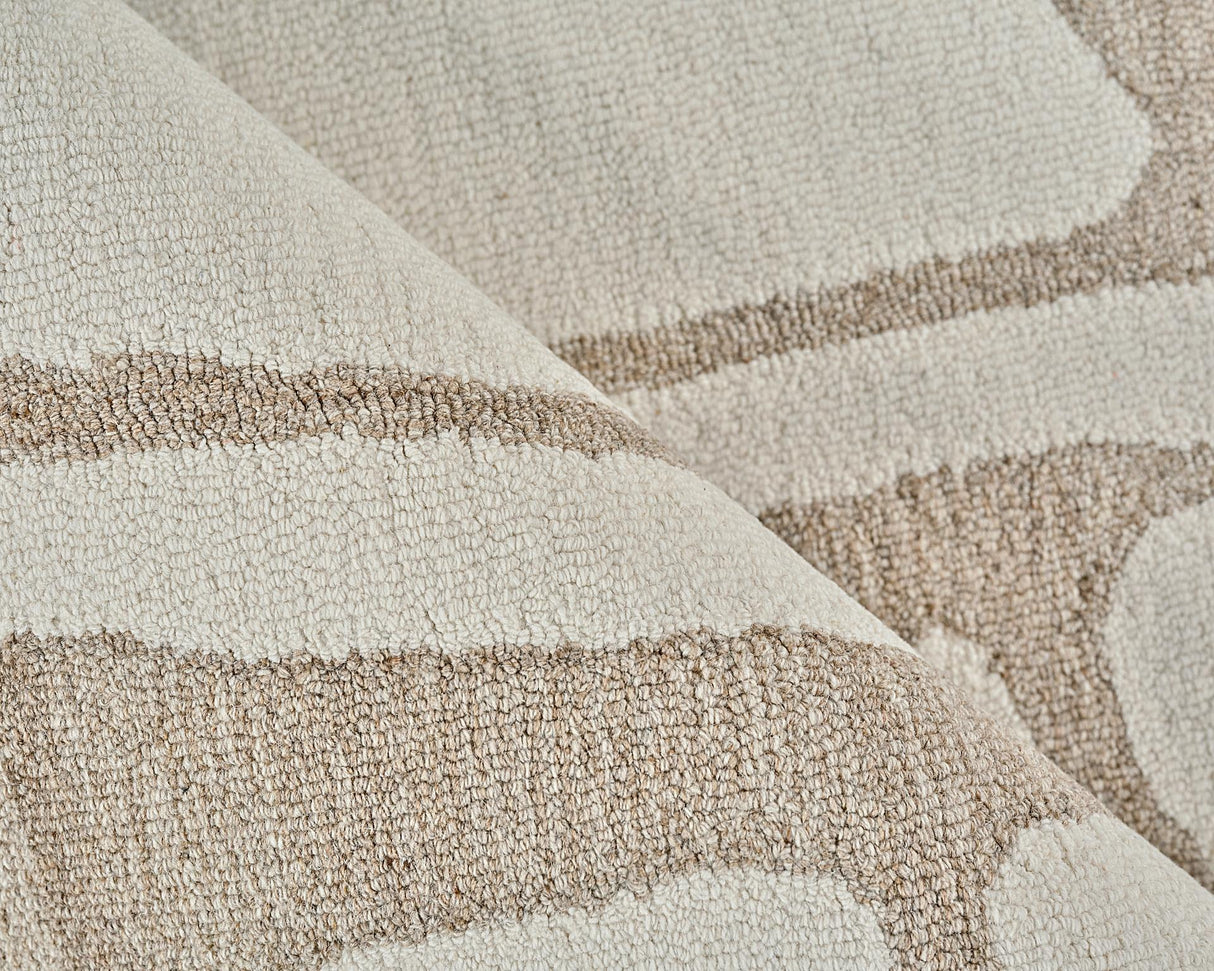 Exquisite Rugs Carmel Handmade Hand-tufted New Zealand Wool on Canvas 6848 Camel/Ivory 9' x 6' Area Rug