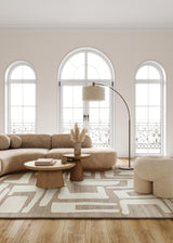 Exquisite Rugs Carmel Handmade Hand-tufted New Zealand Wool on Canvas 6848 Camel/Ivory 10' x 8' Area Rug
