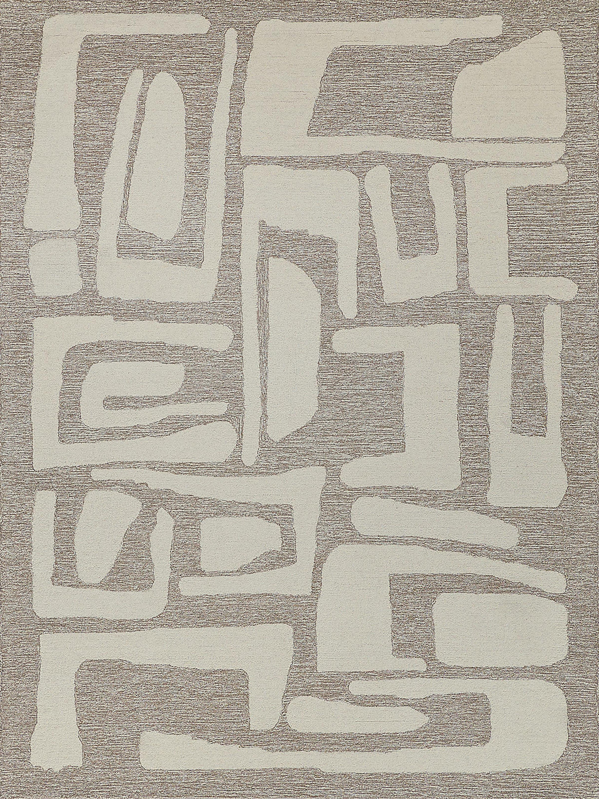Exquisite Rugs Carmel Handmade Hand-tufted New Zealand Wool on Canvas 6849 Beige/Ivory 5' x 8' Area Rug