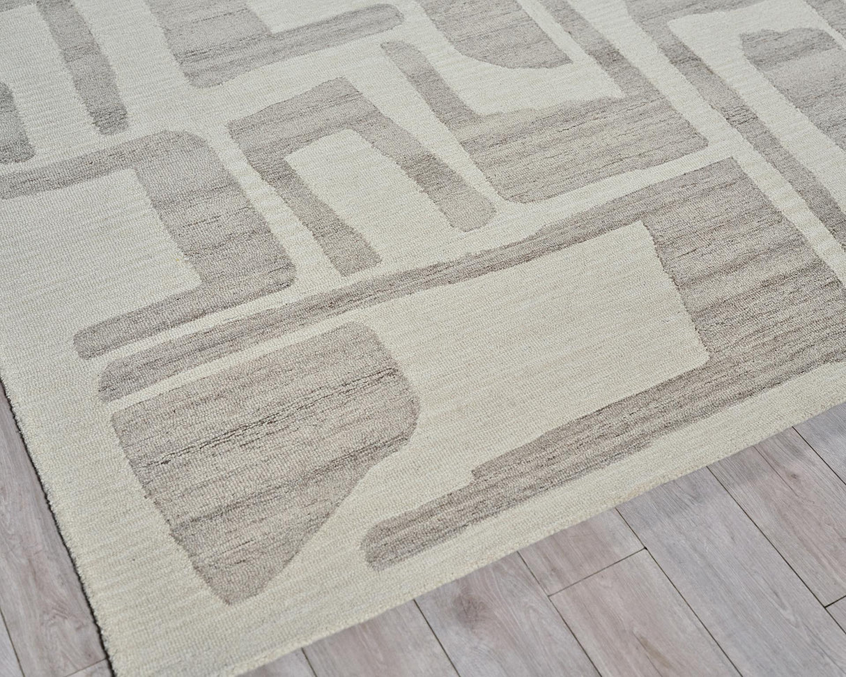 Exquisite Rugs Carmel Handmade Hand-tufted New Zealand Wool on Canvas 6851 Ivory/Beige 14' x 10' Area Rug