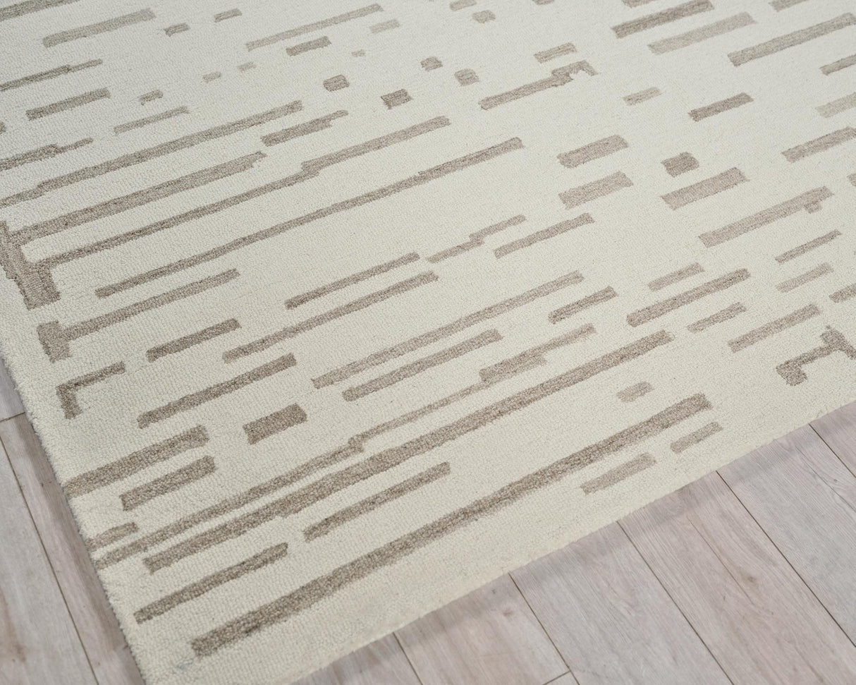 Exquisite Rugs Carmel Handmade Hand-tufted New Zealand Wool on Canvas 6856 Ivory/Beige 6' x 9' Area Rug