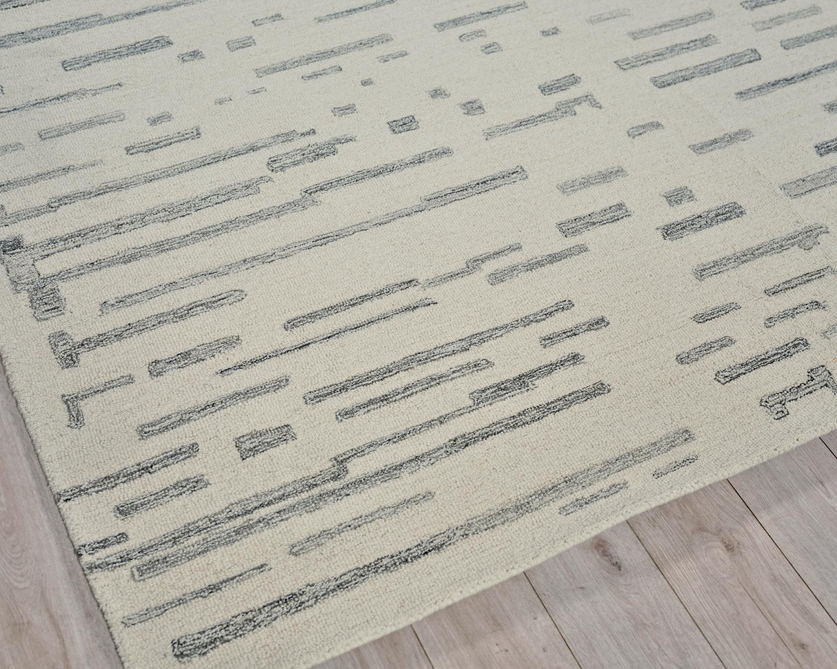 Exquisite Rugs Carmel Handmade Hand-tufted New Zealand Wool on Canvas 6857 Ivory/Gray 12' x 15' Area Rug