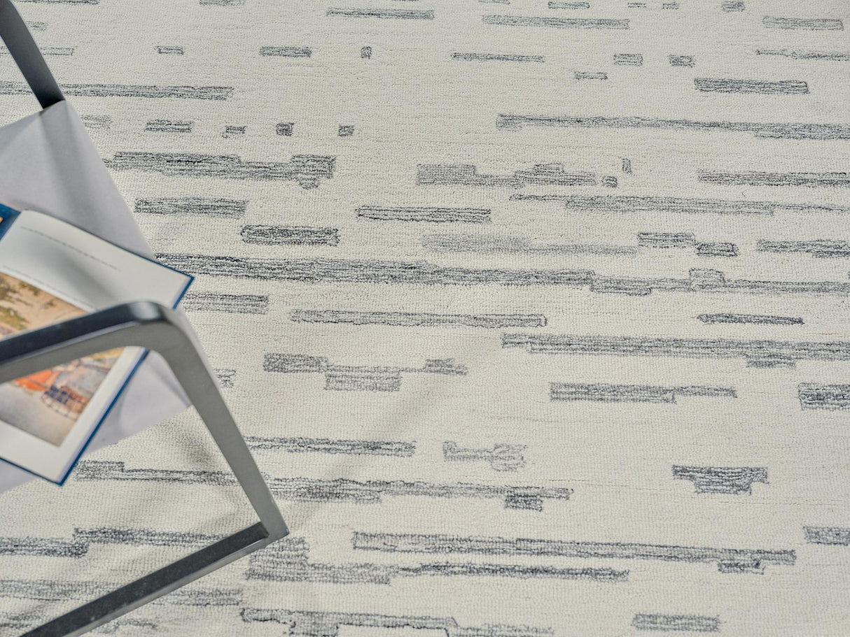 Exquisite Rugs Carmel Handmade Hand-tufted New Zealand Wool on Canvas 6857 Ivory/Gray 14' x 18' Area Rug