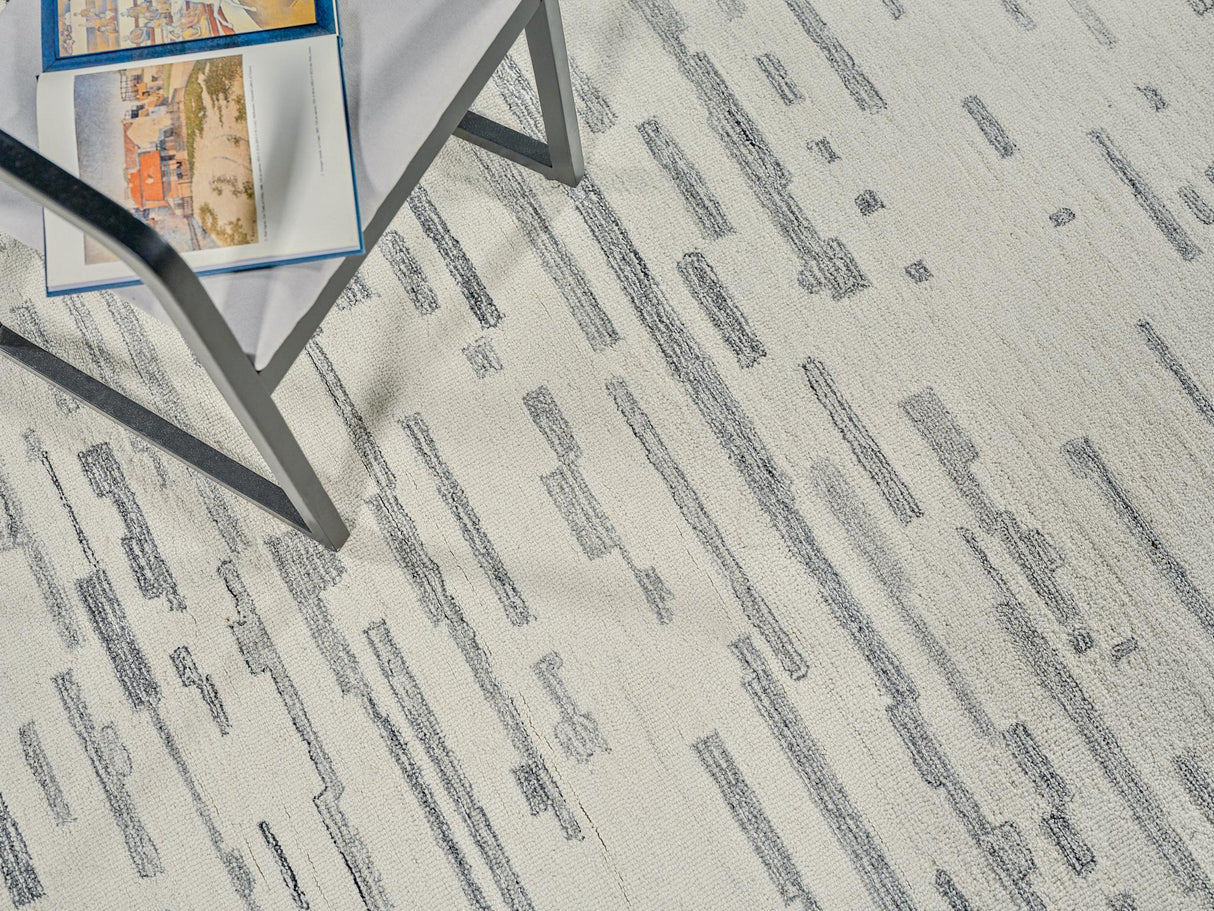 Exquisite Rugs Carmel Handmade Hand-tufted New Zealand Wool on Canvas 6857 Ivory/Gray 8' x 10' Area Rug