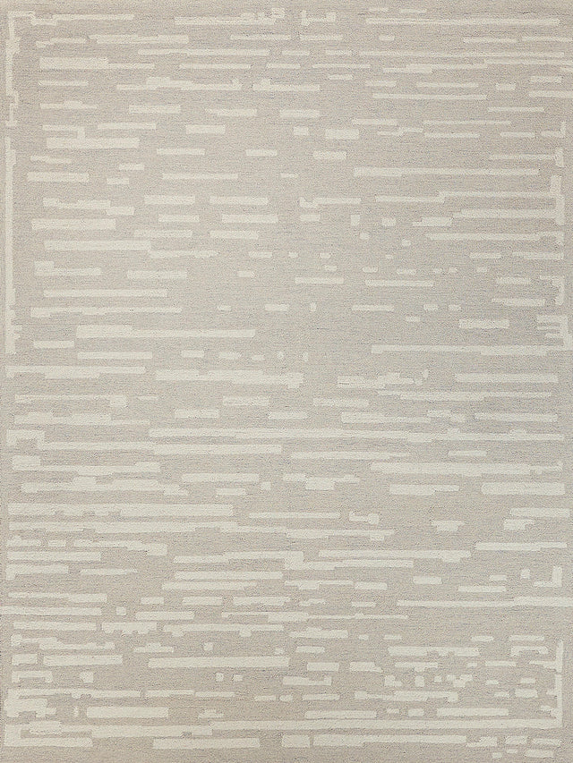 Exquisite Rugs Carmel Handmade Hand-tufted New Zealand Wool on Canvas 6860 Silver/Ivory 9' x 12' Area Rug