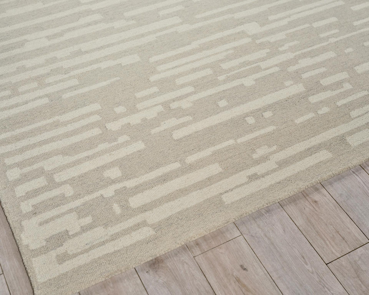 Exquisite Rugs Carmel Handmade Hand-tufted New Zealand Wool on Canvas 6860 Silver/Ivory 9' x 12' Area Rug