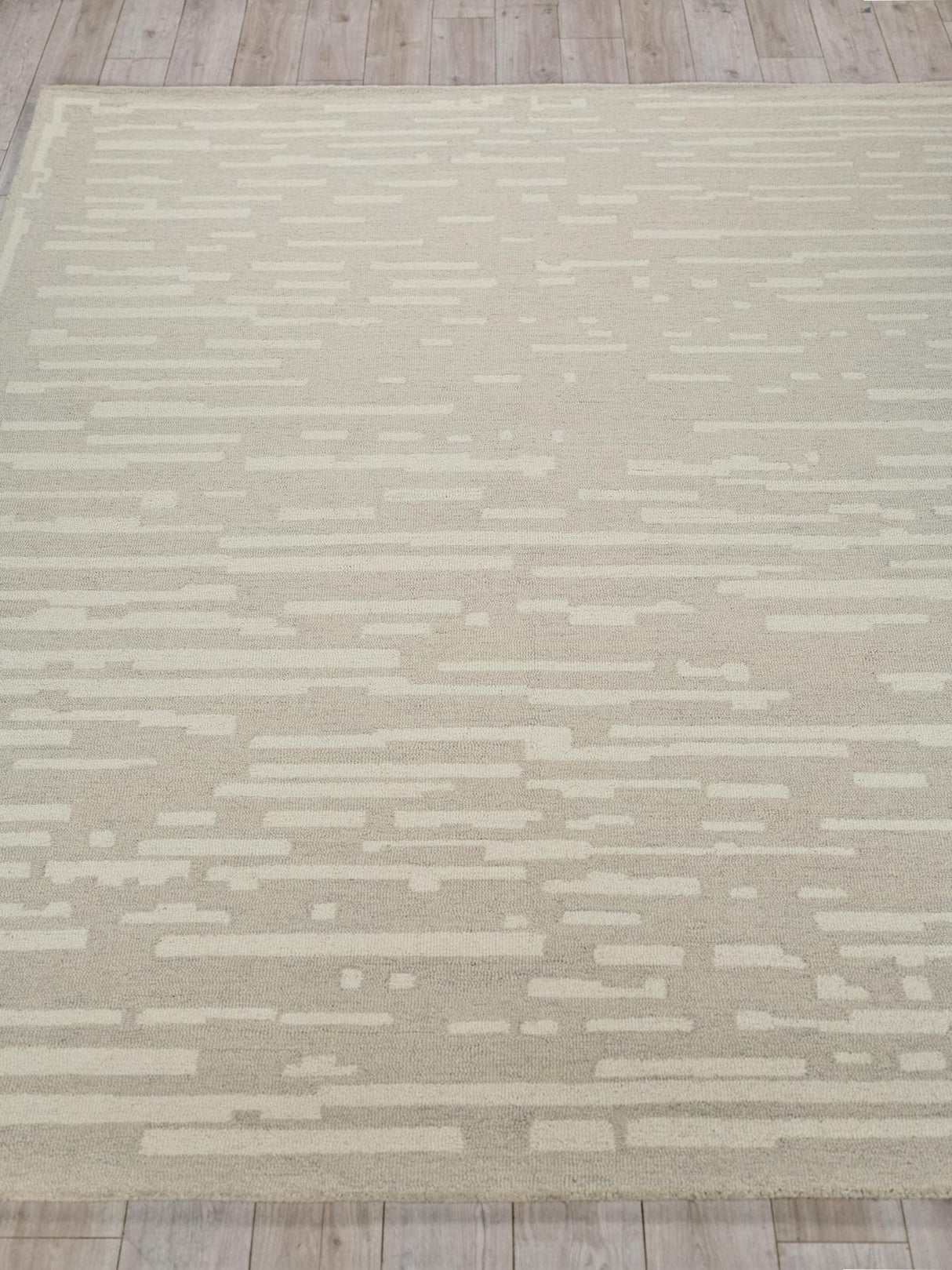 Exquisite Rugs Carmel Handmade Hand-tufted New Zealand Wool on Canvas 6860 Silver/Ivory 9' x 12' Area Rug